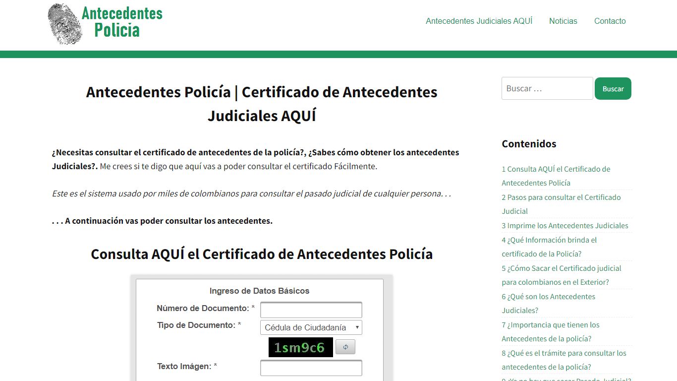 Antecedentes Policía | Certificado de Antecedentes Judiciales AQUÍ